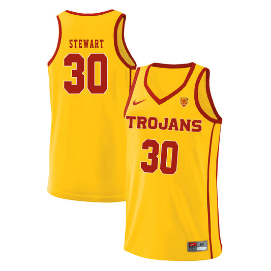 USC Trojans Stewart 30 Yellow Basketball
