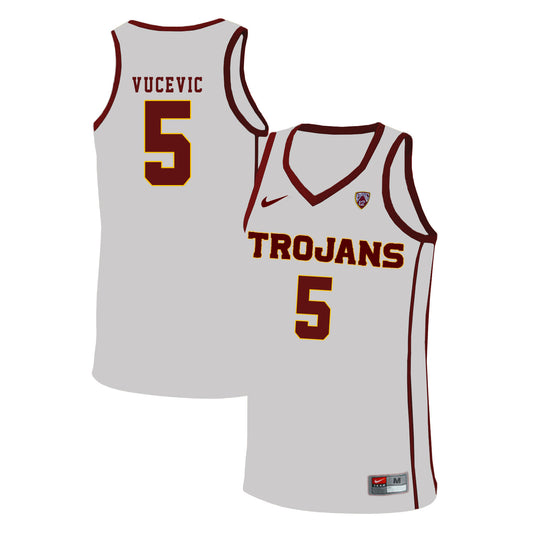 USC Trojans Vucevic 5 White Basketball