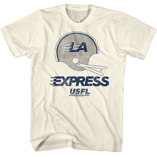 USFL - LA Express - American Classics - Solid Off-White Adult Short Sleeve T-Shirt