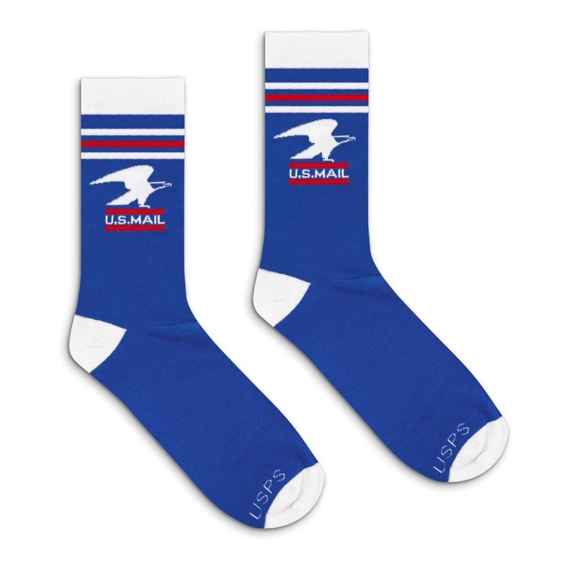 USPS U.S. Mail Standing Eagle Logo Crew Socks - Blue/White T-Shirts, Hoodie, Sweatshirt | InkThreadWorks.com