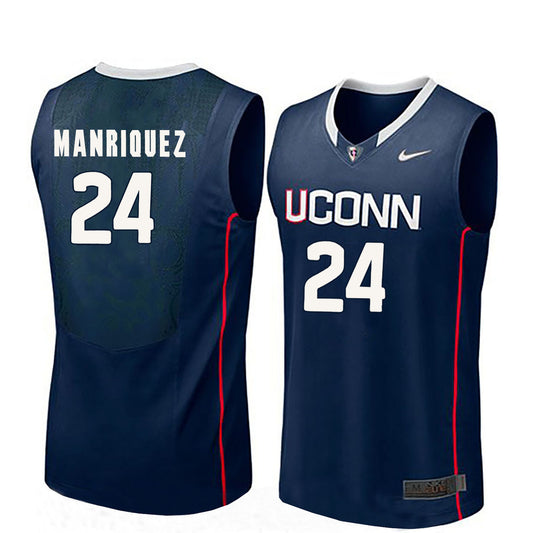 Uconn Huskies MANRIQUEZ 24 Men Blue