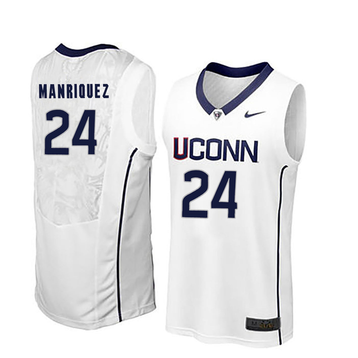 Uconn Huskies MANRIQUEZ 24 Men White