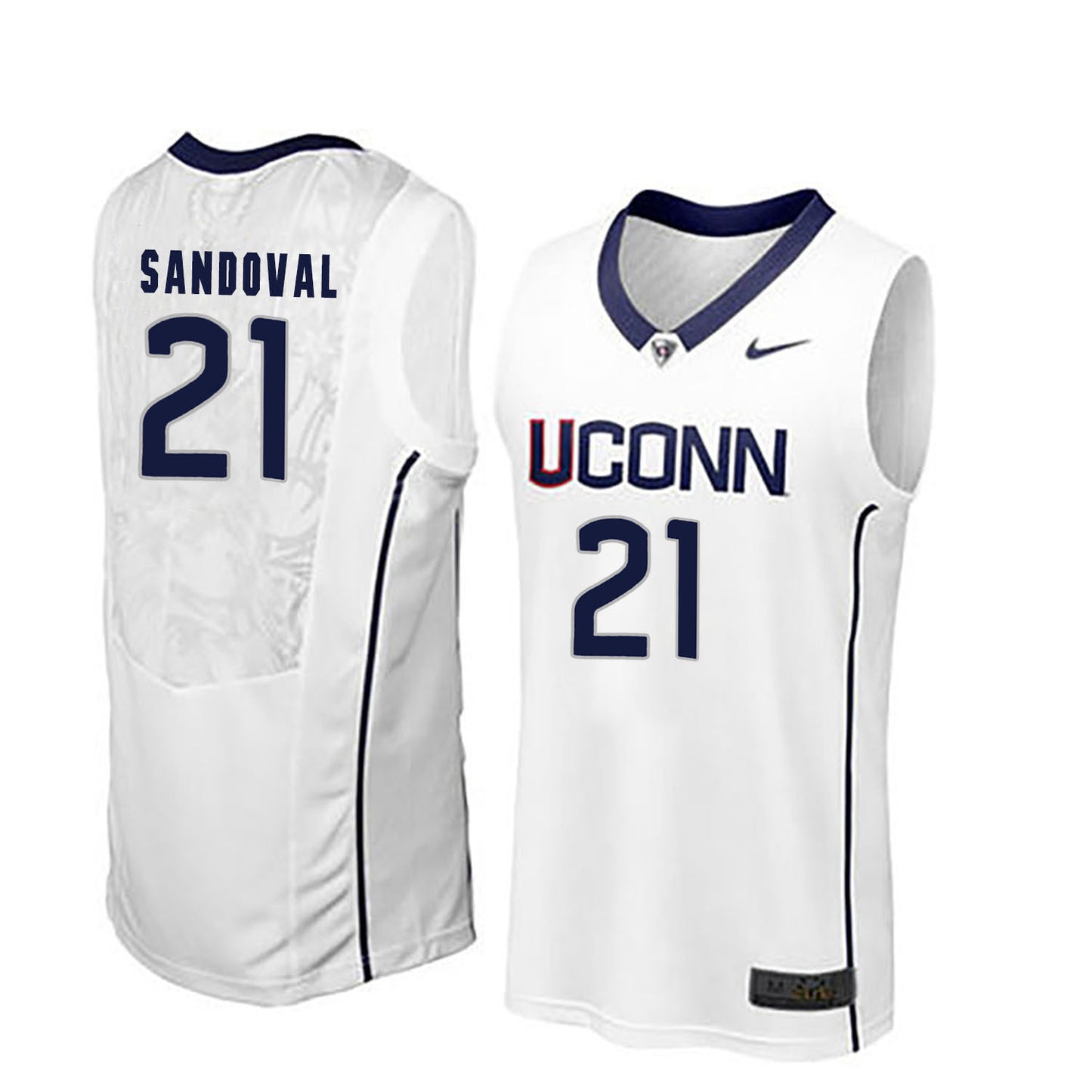 Uconn Huskies SANDOVAL 21 Men White