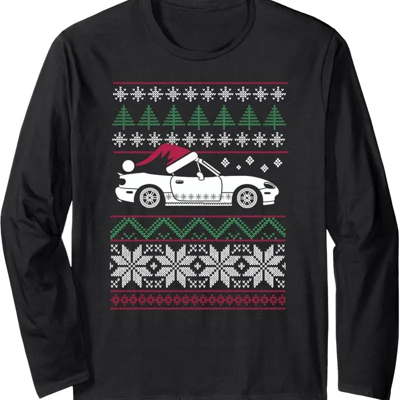 Ugly Christmas JDM Race Car V2 Long Sleeve T-Shirt Hoodie, Sweatshirt | InkThreadWorks.com