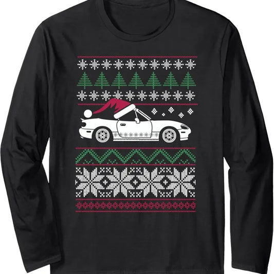Ugly Christmas JDM Race Car V2 Long Sleeve T-Shirt Hoodie, Sweatshirt | InkThreadWorks.com
