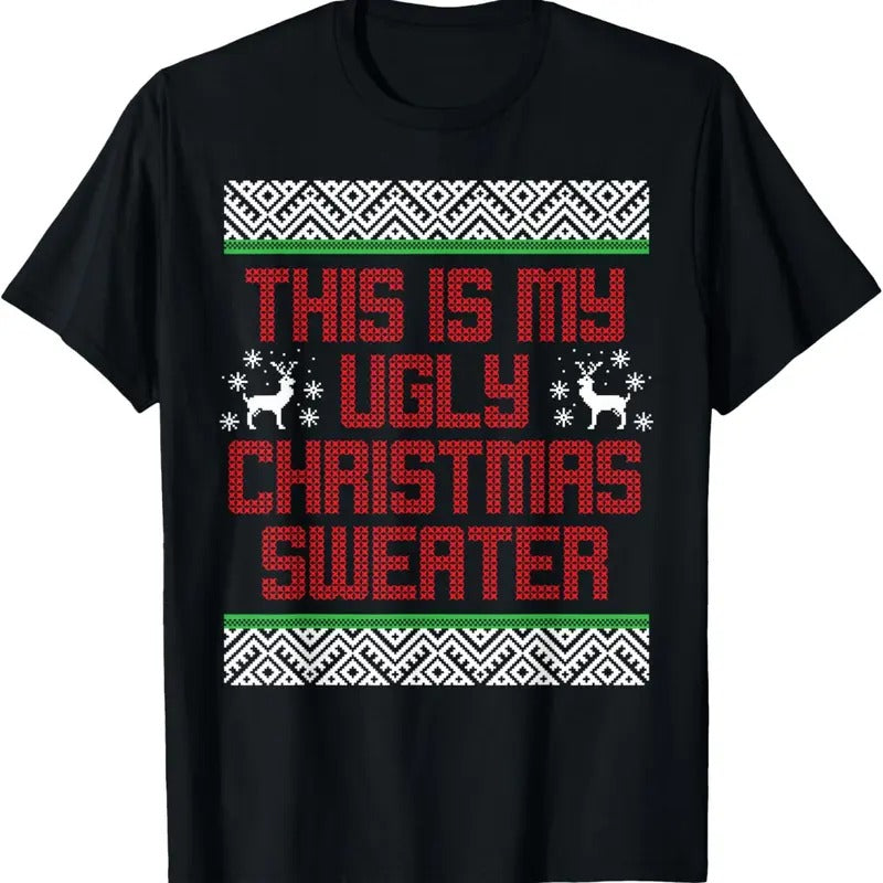 Ugly Christmas Sweaters Funny Xmas T-Shirt Hoodie, Sweatshirt | InkThreadWorks.com
