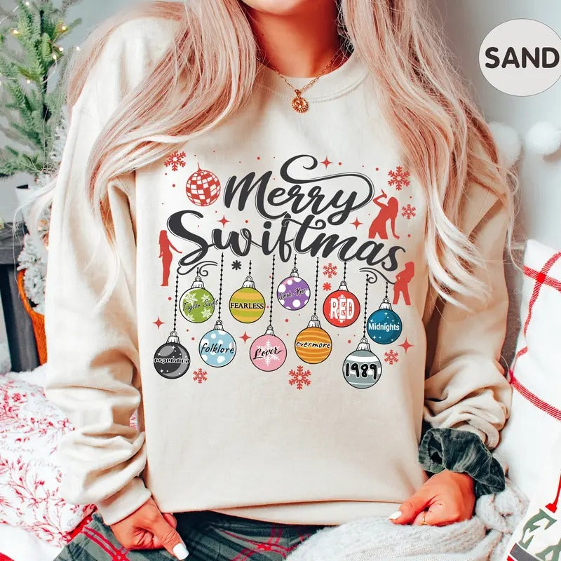 Ugly Christmas Sweatshirt, Merry Swiftmas Sweatshirt, TS 1989 Sweatshirt, Swiftmas Tee, Gift For Her Hoodie