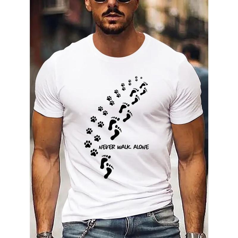 Ultra-Soft, Breathable, Moisture-Wicking Graphic Print NEVER WALK ALONE Trendy T-Shirt, Comfort-Fit Crew Neck, Street Short Sleeve Cotton Tee for Men Women Couple Fashion - Perfect for Everyday Wear Made in USA