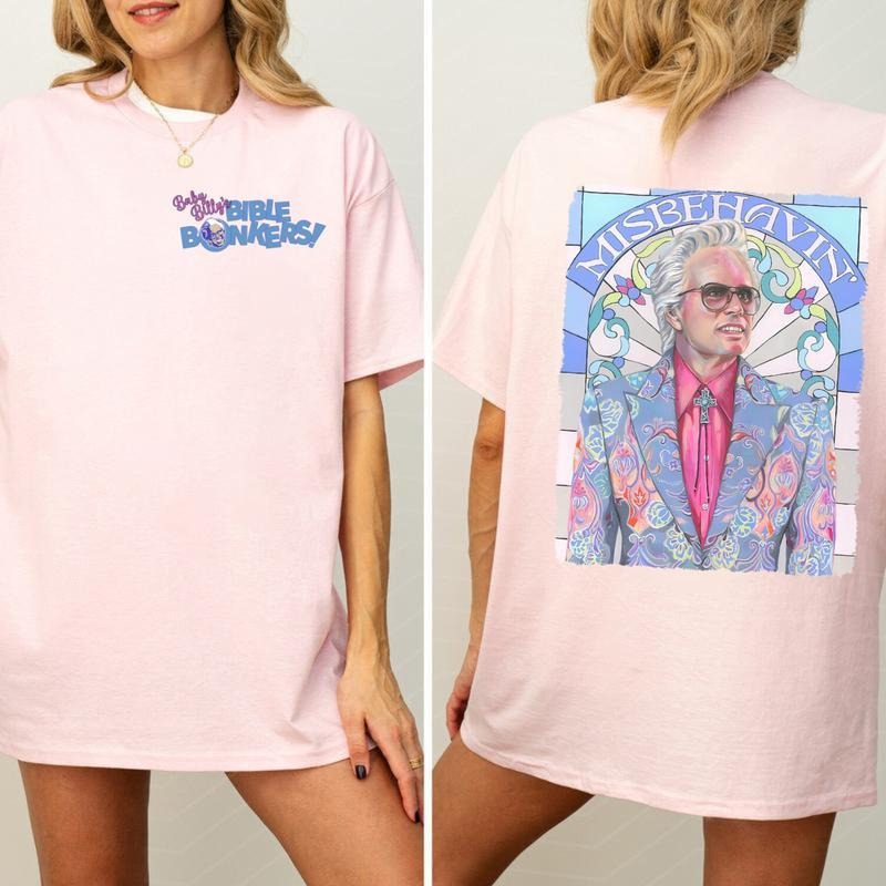Uncle Baby Billy 2 Side T-Shirt, Misbehavin Shirts, Walton Goggins, Art Print Shirt, The Righteous Gemstones, Funny Art, Acrylic Painting