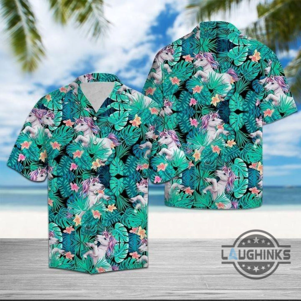Unicorn Tropical Hawaiian Shirt 131 Aloha Hawaii Shirts Aloha Summer Beach Button Up Shirts And Shorts NEW