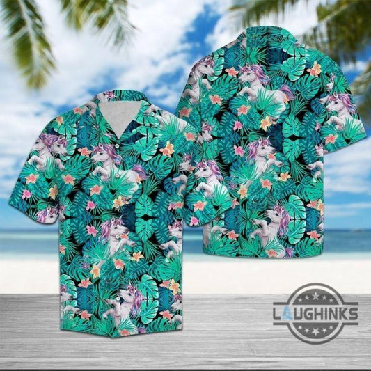 Unicorn Tropical Hawaiian Shirt 131 Aloha Hawaii Shirts Aloha Summer Beach Button Up Shirts And Shorts NEW
