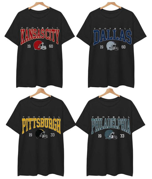 Unisex All Teams Football T-shirt, Vintage Football T-shirt All Teams, Sport Classic T-shirt. Cotton