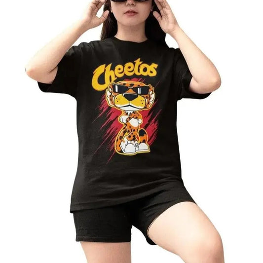 Unisex Cheetos Crunch Master T-Shirt - Snack Lover Tee, Bold Flavor Streetwear, Cheesy Graphic Top, Casual Comfort Wear, Snack-Themed Top