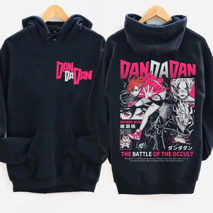 Unisex Hoodie Anime Manga, OKARUN, Cotton Hoodie, Anime Pullover Dandadan Hoodie Double Sided