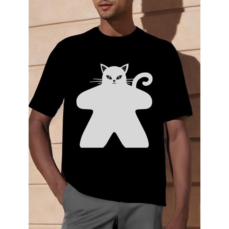 Cat Meeple 100% Organic Cotton Men's/ Unisex T-shirt Made in USA Hoodie, Sweatshirt | InkThreadWorks.com