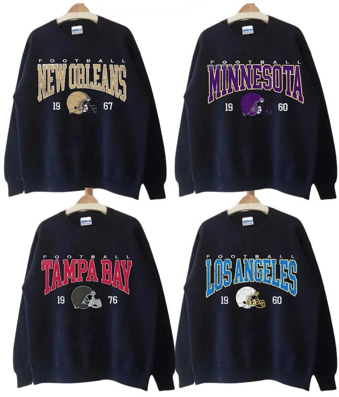 Unisex Vintage Football Sweatshirt, All Teams Football Sweatshirt, Classic Sport Sweatshirt. Crewneck Menswear