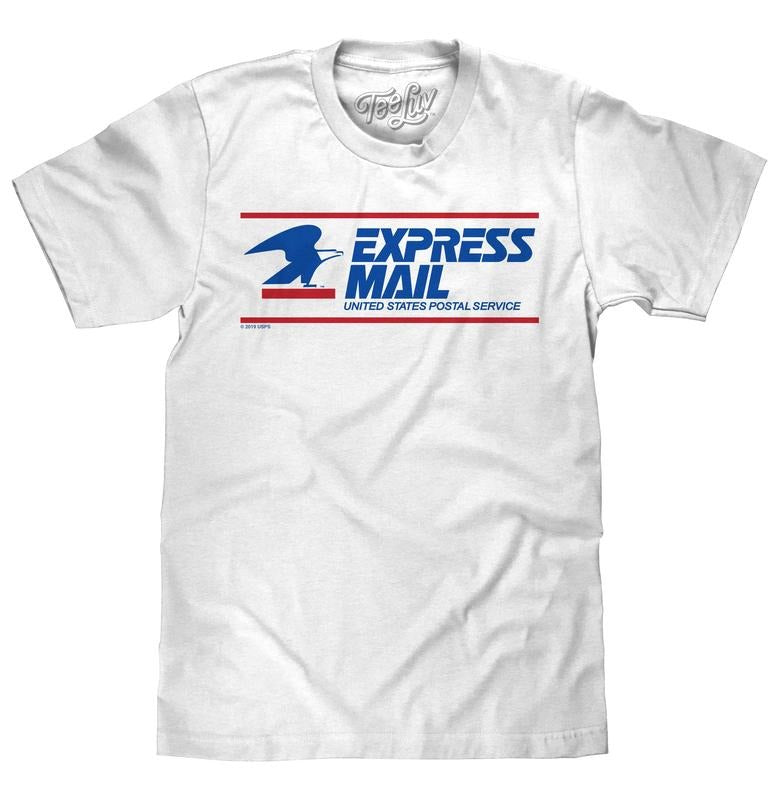 United States Postal Service Express Mail T-Shirt - White Hoodie, Sweatshirt | InkThreadWorks.com