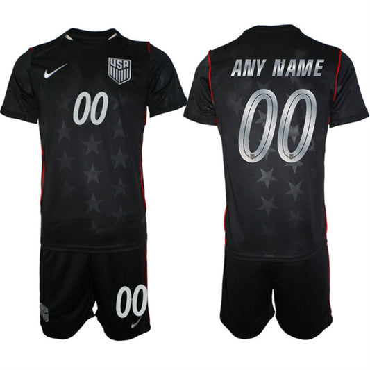 United States Custom Black 2026 Away Soccer Jersey Suit