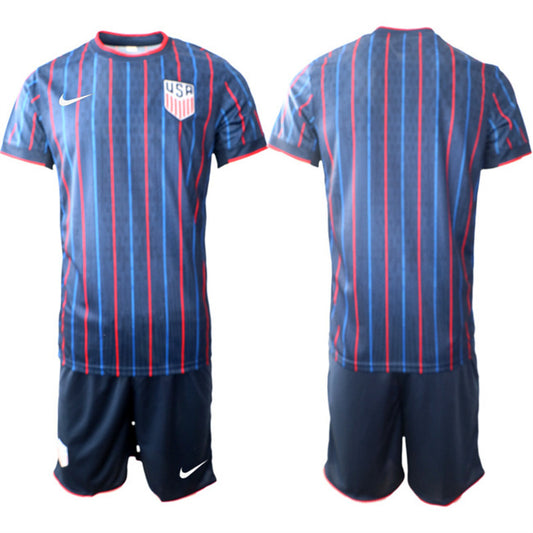United States Custom Blue 2026 World Cup Away Soccer Jersey Suit