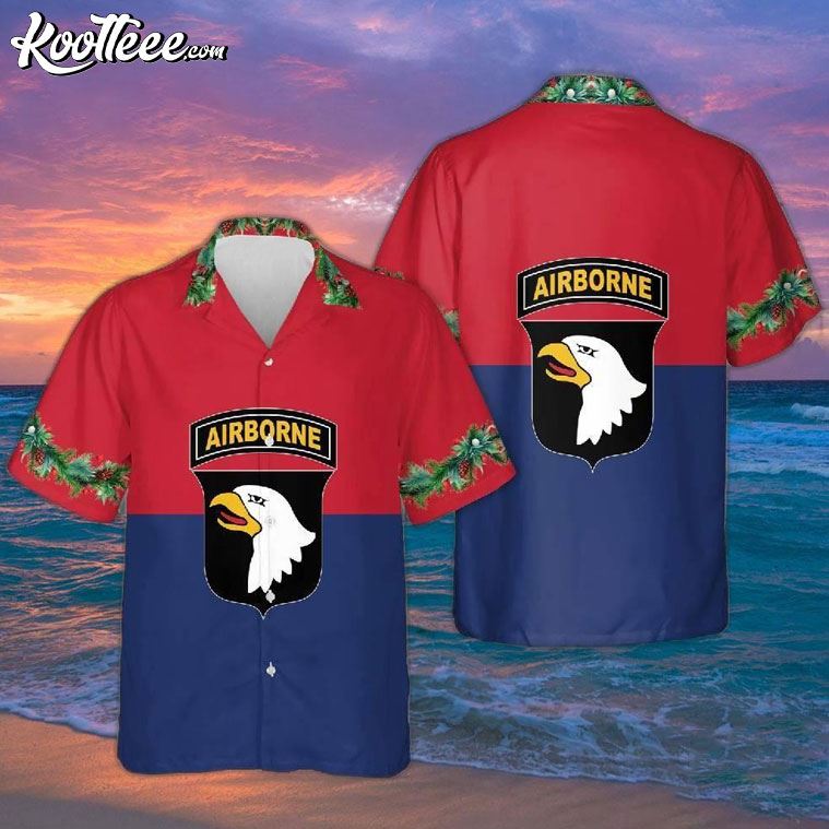 Us Army 101st Airborne Division Christmas Hawaiian Shirt