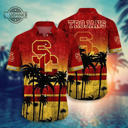 Usc Hawaiian Shirt Usc Trojans Hawaiian Shirt And Shorts Usc Mens Shirts Usc Shirt Near Me Usc Trojans Shirts NEW