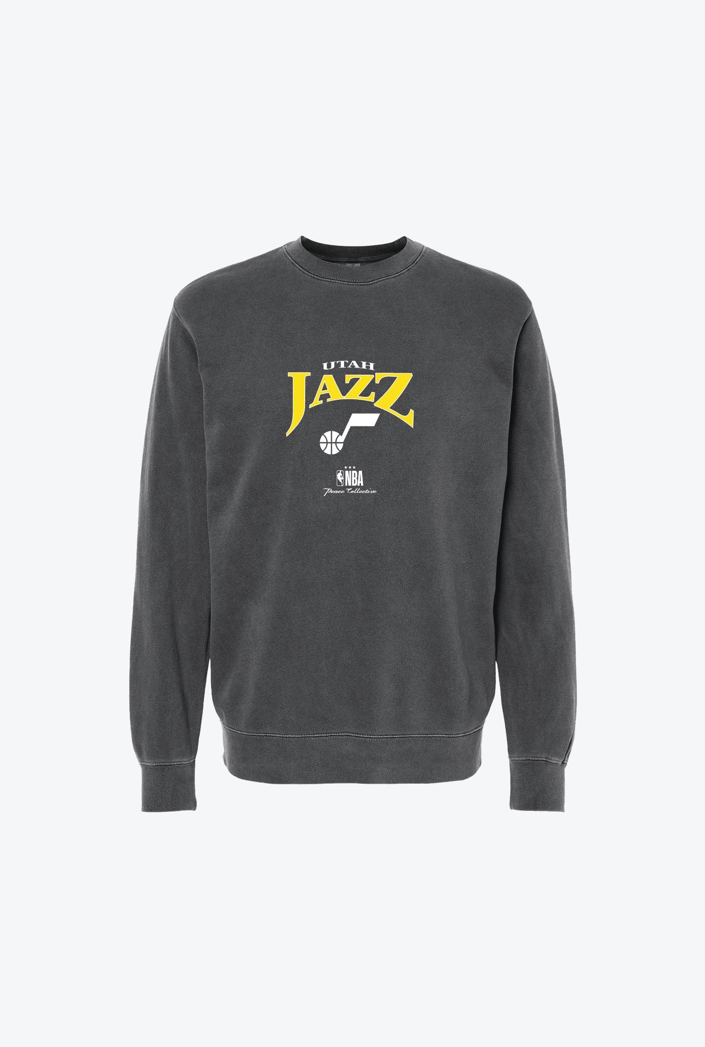 Utah Jazz Vintage Embroidered Crewneck - Black