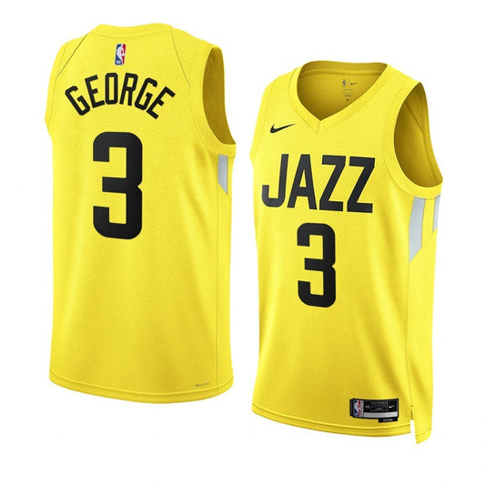 Utah Jazz #3 Keyonte George 2023 NBA Draft Men Yellow Jersey 2022-2023 Icon Edition