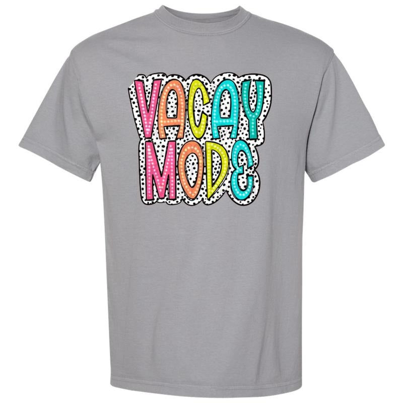 VACAY MODE Neon Spotted Comfort Colors T-Shirt Hoodie, Sweatshirt | InkThreadWorks.com