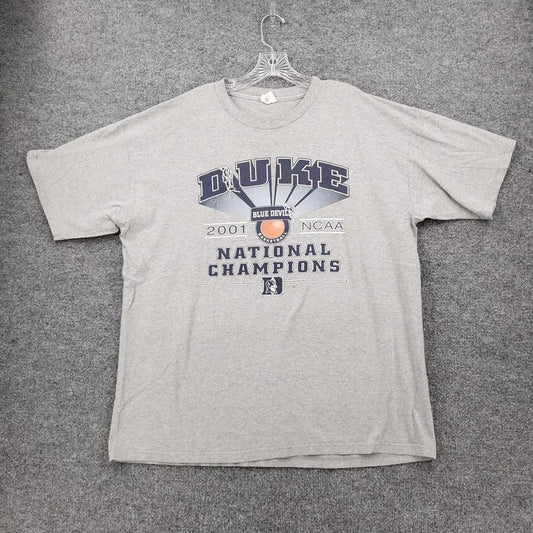 VINTAGE Duke Blue Devils T Shirt Men Gray 2001 National Champions TeeUnisex T-shirt Sweatshirt Hoodie 12
