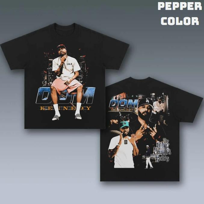 VINTAGE TEE | DOM KENNEDY, Double Sided Prints Vintage T-Shirt, Graphic Tee Shirt, Unisex T-Shirt, Gift For Him, Crewneck Short Sleeve Shirt, Shirt Trending Top Menswear Underwearstyle{n002}2