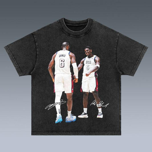 VINTAGE TEE | USA BASKETBALL TEAM EDWARDS 7.24 T-Shirt Hoodie, Sweatshirt | InkThreadWorks.com