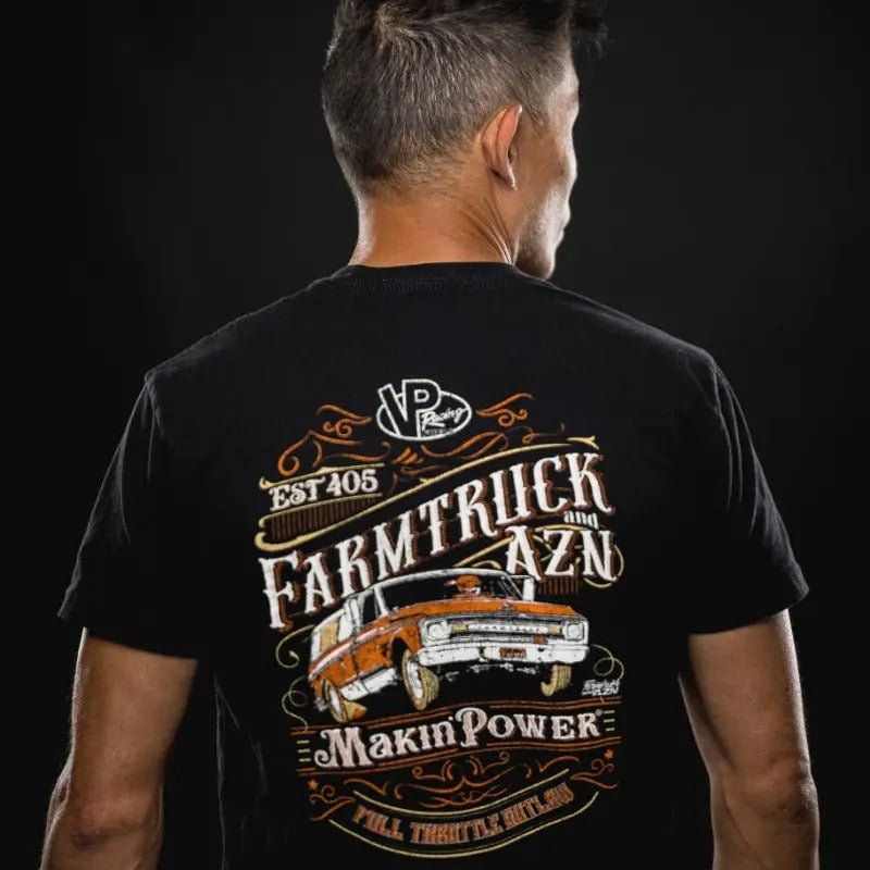 VP Racing Fuels Farmtruck AZN Makin' Power Menswear Top Apparel Short Sleeve Crewneck T-Shirt 100% Cotton for Men Casual...