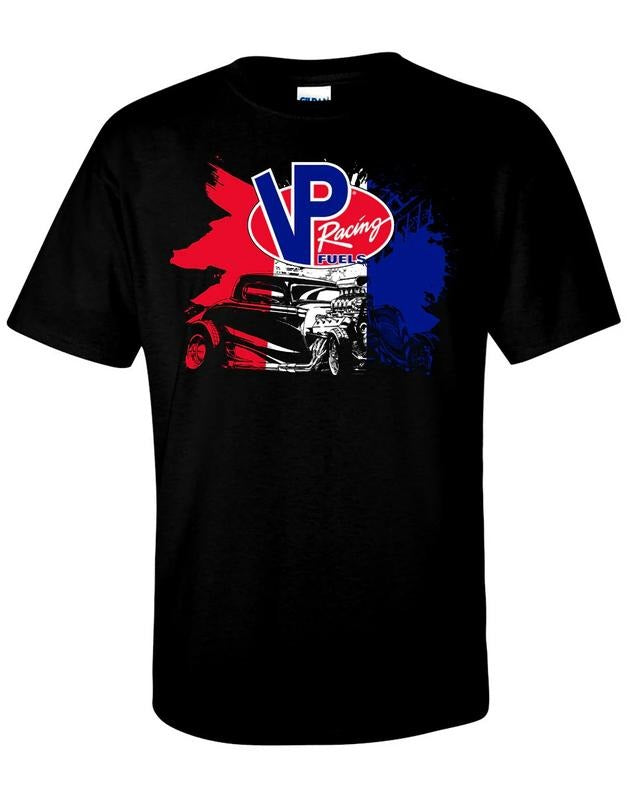 VP Racing Patriotic T-Shirt - Vintage Hot Rod Muscle Car Graphic Tee  for Car Enthusiasts Men's Cotton Tee - Old School Tee Gift - Tshirt, Top Menswear Streetwear Tropical Crewneck Shortsleeve Casual tee shirt cotton t-shirt