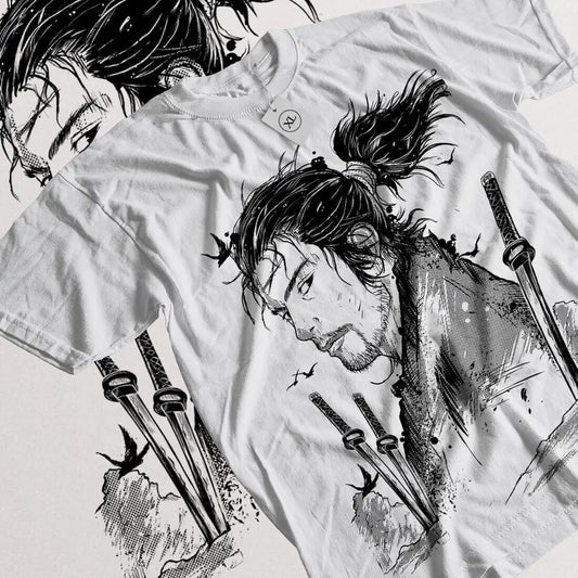 Vagabond T-Shirt S-4XL Musashi Miyamoto Matahachi Honiden Anime Manga Shirt Tshirt S-4XL Hoodie, Sweatshirt