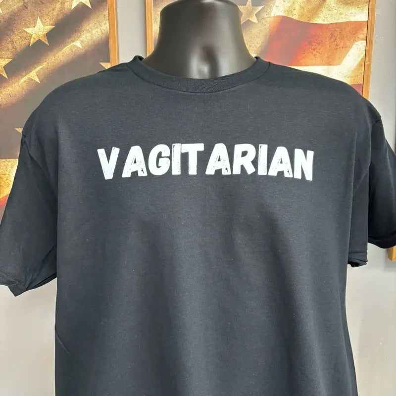 Vagitarian T Shirt, 100% cotton, Unisex. Menswear Soft Stylish Top Hoodie, Sweatshirt | InkThreadWorks.com