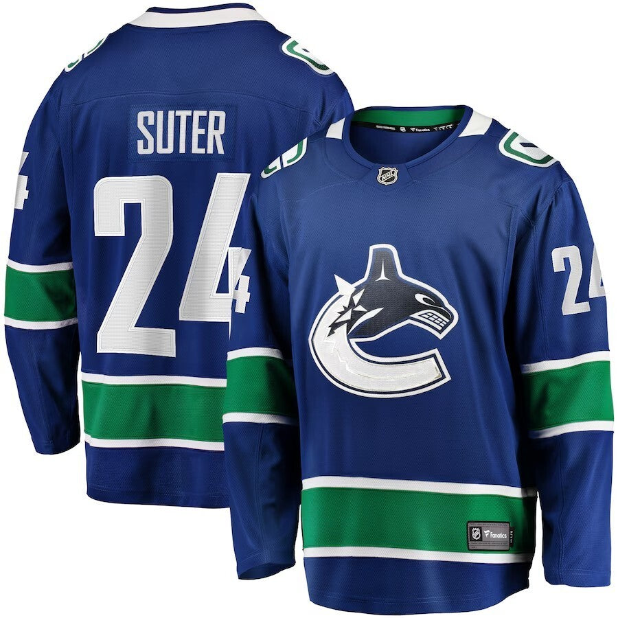 Vancouver Canucks #24 Pius Suter Home Premier Breakaway Player Jersey - Blue