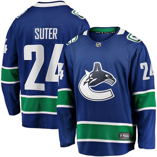 Vancouver Canucks #24 Pius Suter Home Premier Breakaway Player Jersey - Blue