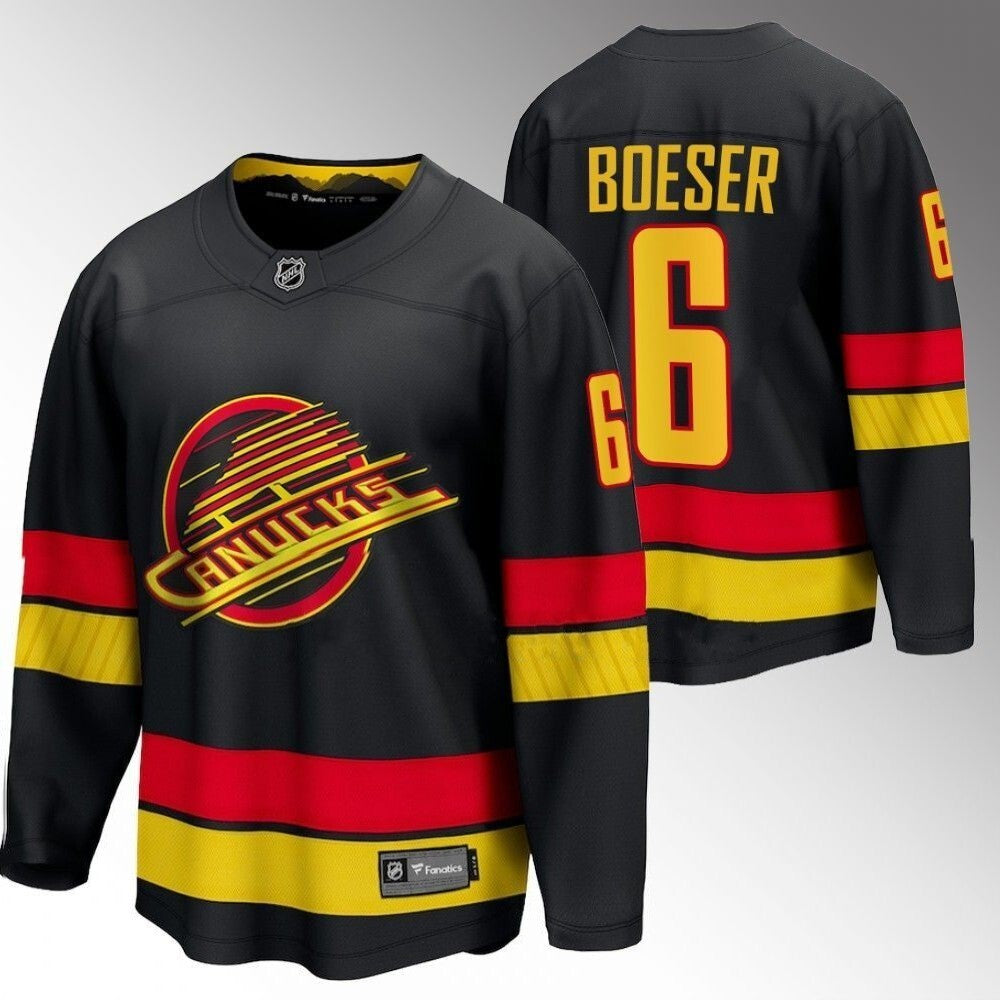 Vancouver Canucks #6 Brock Boeser Black 2023-24 Alternate
