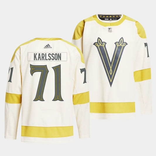 Vegas Golden Knights #71 William Karlsson 2024 NHL Winter Classic Jersey - Cream