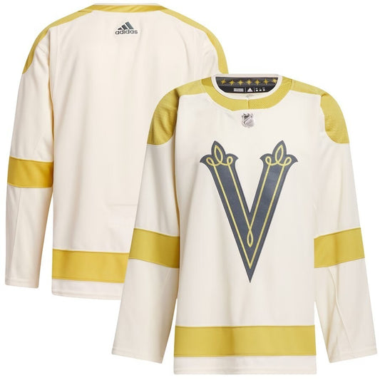 Vegas Golden Knights adidas 2024 NHL Winter Classic Primegreen Authentic Jersey - Cream