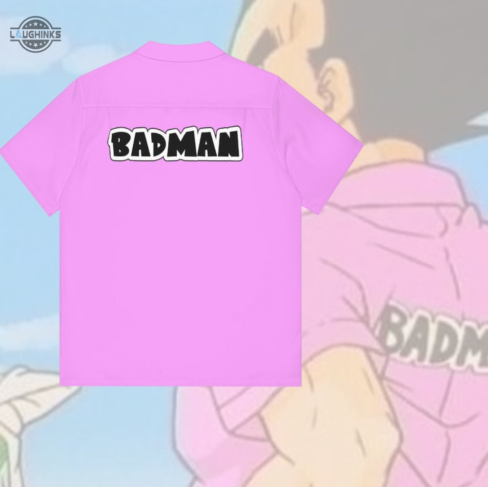 Vegeta Pink Shirt Badman Vegeta Badman Hawaiian Shirt And Shorts Badman Vegeta Shirt Vegeta Badman Outfit NEW