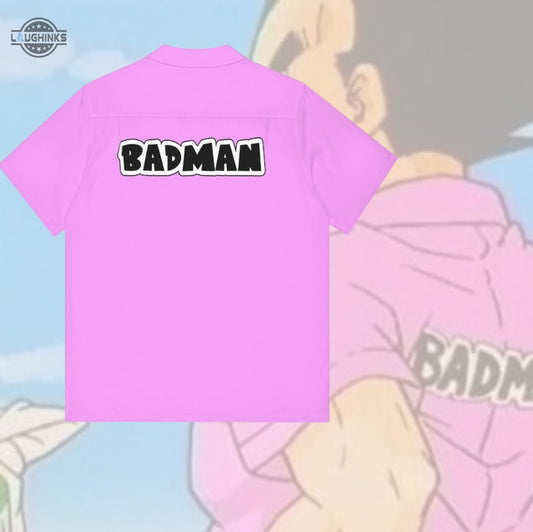 Vegeta Pink Shirt Badman Vegeta Badman Hawaiian Shirt And Shorts Badman Vegeta Shirt Vegeta Badman Outfit NEW
