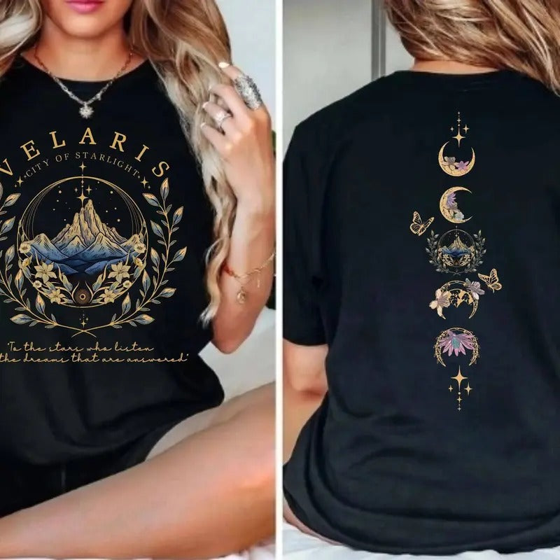 Velaris City Of Starlight 2 Sided Shirt, The Night Court, SJM Merch Shirt, Acotar Velaris TShirt, Court of Dreams,...