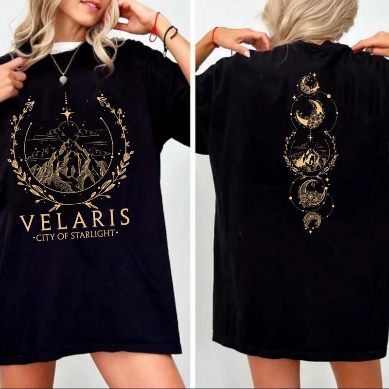 Velaris City Of Starlight Two Sided Shirt, Acotar Velaris Tshirt, The Night Court, Sjm Merch Shirt, Court Of Dreams,...