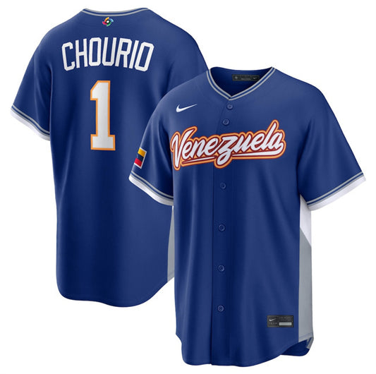 Venezuela Baseball #1 Jackson Chourio Royal 2026 World Baseball Classic Home