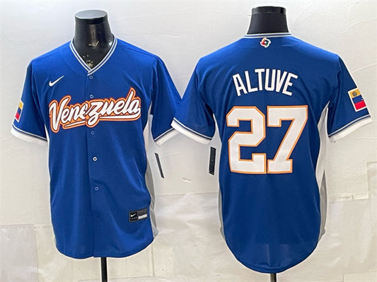 Venezuela Baseball #27 Jose Altuve Royal 2026 World Baseball Classic Road Stadium