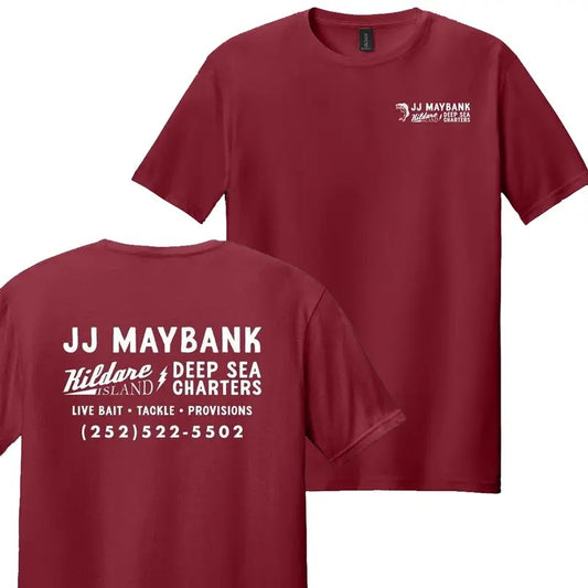 Ver 2 JJ Maybank Deep Sea Charters Outer Banks OBX4 2 Sides T-shirt for men and women