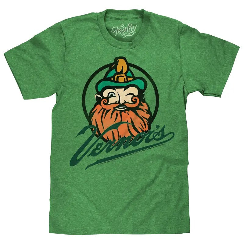 Vernor's Gnome Logo T-Shirt - Green Hoodie, Sweatshirt | InkThreadWorks.com