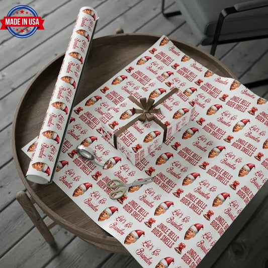 Very Confused Biden Christmas Wrapping Paper Happy Easter - Christmas Song Biden Smells Gift - Let's Go Brandon Pro Trump...