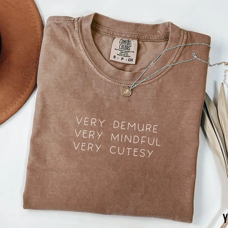 Very Demure Shirt Demure Shirt, Gifts for Demure Girls Women Strong Women Trending Words Hoodie, Sweatshirt